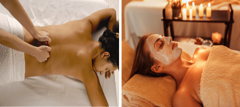 Back Massage and Mini Facial Pamper Package Massage